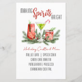 Custom Holiday Bar Menu – Geesten helder maken (Voorkant)