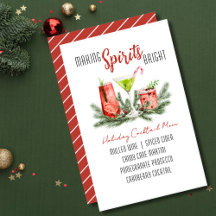 Custom Holiday Bar Menu – Geesten helder maken