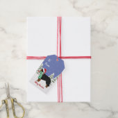 Custom Holiday Bernese Mountain Kersthond Cadeaulabel (Met Touw)