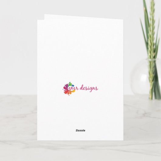 Custom Holiday Bernese Mountain Kersthond Feestdagen Kaart (Achterkant)