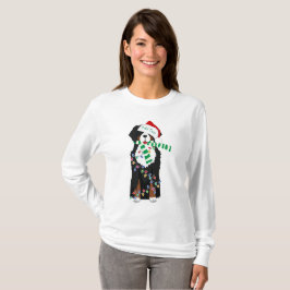 Custom Holiday Bernese Mountain Kersthond T-shirt