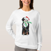 Custom Holiday Bernese Mountain Kersthond T-shirt (Voorkant)