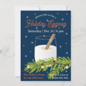 Custom Holiday Eggnog Party Invitation Kaart (Voorkant)