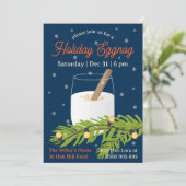Custom Holiday Eggnog Party Invitation Kaart (Staand voorkant)