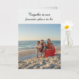 Custom Holiday Greeting Kaart – Familiefoto & "Tog