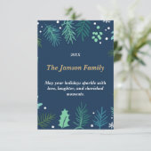 Custom Holiday Kaart | Elegante kerstgroet (Staand voorkant)