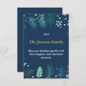 Custom Holiday Kaart | Elegante kerstgroet (Voorkant / Achterkant)