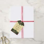 Custom Holiday Kitchen Holly Red Green Pset Label Cadeaulabel (Met Touw)