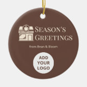 Custom Holiday Logo Ornament for Coffee Shops (Voorkant)