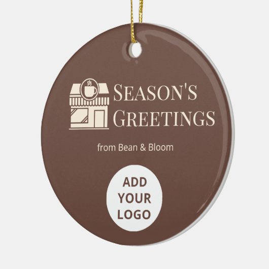 Custom Holiday Logo Ornament for Coffee Shops (Links)
