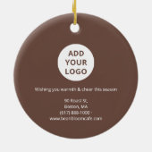 Custom Holiday Logo Ornament for Coffee Shops (Achterkant)