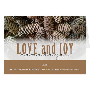 Custom Holiday Love and Joy Pine Cone