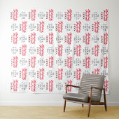 Custom Holiday Party Stap en Herhaal Achtergrond Wandkleed (In Situ (horizontaal))