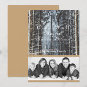 Custom Holiday Photo Winter Scene Feestdagenkaart (Voorkant / Achterkant)