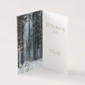Custom Holiday Photo Winter Scene Kaart (Binnen)