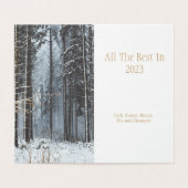 Custom Holiday Photo Winter Scene Kaart (Binnenkant ongevouwen)