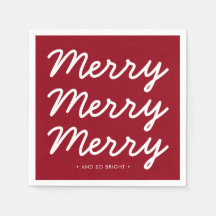 Custom Holiday Red Merry Christmas