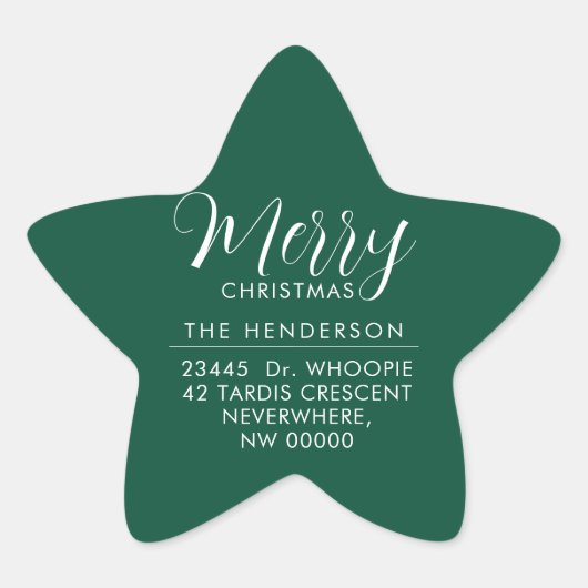 Custom Holiday Return Address Label  (Voorkant)