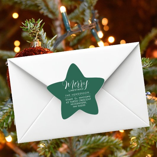 Custom Holiday Return Address Label 