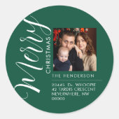 Custom Holiday Return Address Label Add Your PHOTO (Voorkant)