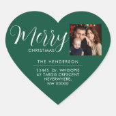 Custom Holiday Return Address Label Add Your PHOTO (Voorkant)