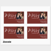 Custom Holiday Return Address Label Add Your PHOTO (Vel)