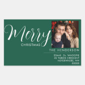 Custom Holiday Return Address Label Add Your PHOTO (Voorkant)