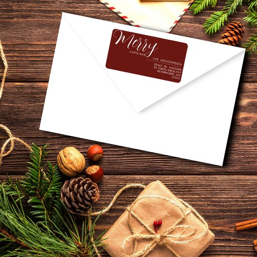 Custom Holiday Return Address Label | Personalized