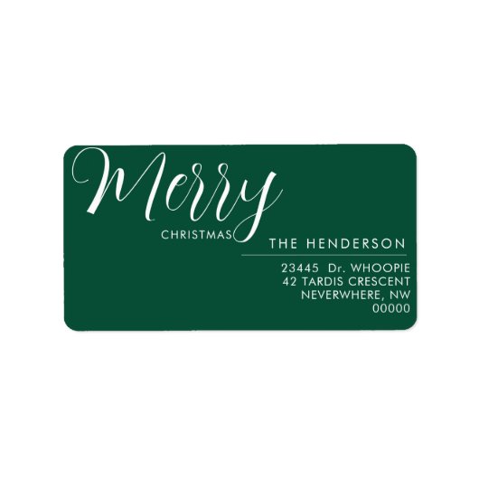 Custom Holiday Return Address Label | Personalized (Voorkant)