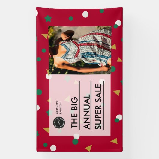 Custom Holiday Sale Retail Korting Promo Store Spandoek (Verticaal)