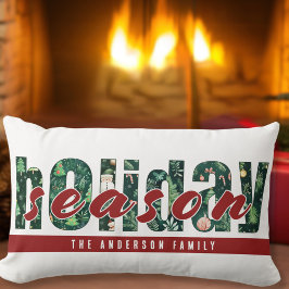 Custom Holiday Season Typography Pillow Kussen