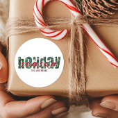 Custom Holiday Seizoen Typografie Sticker