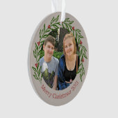 Custom Holly Elegant Family Photo Ornament (voorkant)