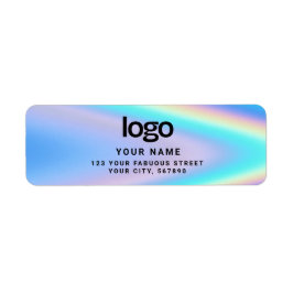 Custom Holographic Business Logo Return Address Etiket
