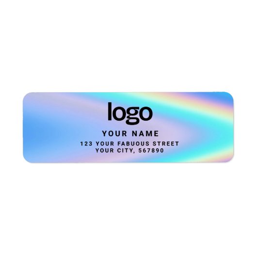 Custom Holographic Business Logo Return Address Etiket (Voorkant)