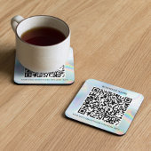 Custom Holographic QR Code Business Services Kartonnen Onderzetters