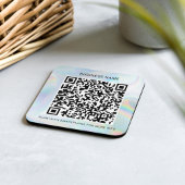 Custom Holographic QR Code Business Services Kartonnen Onderzetters