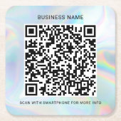 Custom Holographic QR Code Business Services Kartonnen Onderzetters (Voorkant)