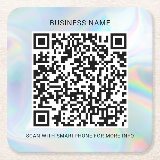 Custom Holographic QR Code Business Services Kartonnen Onderzetters (Voorkant)