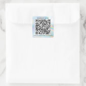 Custom Holographic QR Code Business Services Vierkante Sticker (Tas)