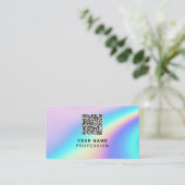 Custom Holographic Qr Code Visitekaartje (Staand voorkant)
