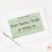 Custom Home Bierbrouwflesetiketten (rechthoekig) Rechthoekige Sticker (Envelop)