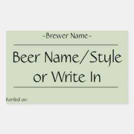 Custom Home Bierbrouwflesetiketten (rechthoekig) Rechthoekige Sticker