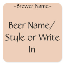 Custom Home Bierbrouwflesetiketten (vierkant)