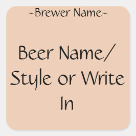 Custom Home Bierbrouwflesetiketten (vierkant) Vierkante Sticker