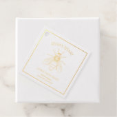 Custom Home Brewed Honey Wine Foil Square Tag (Met doos)