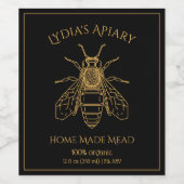 Custom Home Brewed Honey Wine Label Wijn Etiket (Enkel label)
