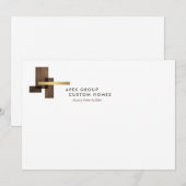 Custom Home Builder Logo Flat Notecard Notitiekaartje (Voorkant / Achterkant)