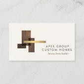 Custom Home Builder Logo Ivory Visitekaartje (Voorkant)