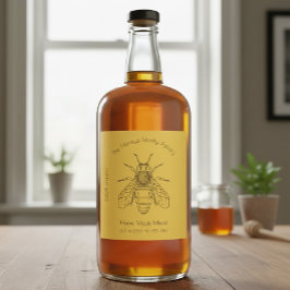 Custom Home Gebrouwen Honing Wijn Label Wijn Etiket